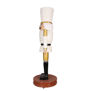 NUTCRACKER WOOD CARVED 275CM (WHITE AND GOLD)