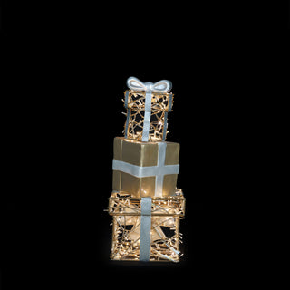 CHRISTMAS GIFT STACK (ALU/RESIN) SMALL (36V)
